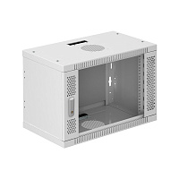 SYSMATRIX WR 6309.710 Настенный шкаф, 9U, 600x350, дверь стеклянная в перфорированной раме, цвет серый