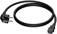 Procab CAB490/1.5 Кабель EURO (розетка) SCHUKO (вилка), 3х1.5 кв.мм, ПВХ оболочка, 1.5 м