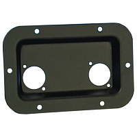 Adam Hall 8708BLK  Панель для монтажа двух разъемов XLR, цвет черный
