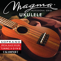 Magma Strings UK100NBT  Струны для укулеле сопрано, традиционный строй 1-B / 2-F / 3-D / 4-A, серия Nylon Negro