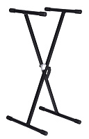 ECO KS018 black (ECO) крестообразная стойка для клавишных инструментов, высота 20-99 см, ширина 30-100 cм, максимальная нагрузка 40 кг, цвет матовый черный, вес 3.8 кг