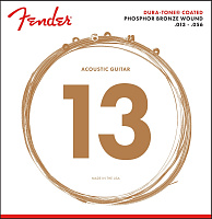 FENDER 860M PHOSPHOR BRONZE COATED 13-56 Струны для акустической гитары, 13-56, фосфорная бронза с покрытием