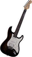 CRUZER ST-220/BKS  6-струнная электрогитара, чёрный, SHS, 1V2T, 5-поз. перекл., 22 лада, страт