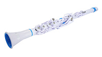 NUVO Clarinéo (White/Blue) кларнет, строй С (до), материал АБС-пластик, цвет белый/синий, в комплекте кейс