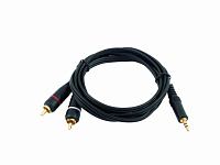 OMNITRONIC Adaptercable 3.5 Jack/2xRCA 3m bk (SKC-30)  Кабель сигнальный Jack  3,5 мм  2хRCA, длина 3 метра
