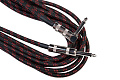 STANDS & CABLES GC-056-5  кабель распаянный инструментальный в тканевой оплетке Jack-Jack угловой, 5 м.