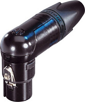 Neutrik NC3FRX-B кабельный разъем XLR female угловой, черненый корпус, золоченые контакты