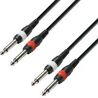 Adam Hall K3 TPP 0600 аудиокабель 2 x 6.3 Jack mono - 2 x 6.3 Jack mono, длина 6 м