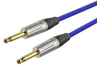 ROXTONE TGJJ100-TBU/5 Кабель инструментальный, цвет синий, диаметр 7 мм, 2 x 6.3 mono Jack, длина 5 метров