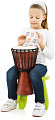 MEINL NINO-ADJ2-S  джембе африканский детский (7"x 8 1/2"), высота 15 3/4", материал - Mahogany Wood, мембрана натуральная, веревки - HTP-нейлон, цвет коричневый