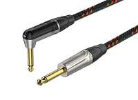 ROXTONE TGJJ310-7/5 Кабель инструментальный, цвет черно-красный, диаметр 6.5 мм, 2 x 6.3 mono Jack, длина 5 метров