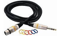 Rockcable RCL 30386 D6 F BA  Кабель XLR(F)-1/4 джек балансный, длина 6 метров