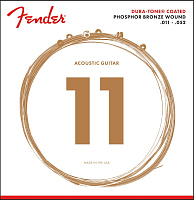 FENDER 860CL PHOSPHOR BRONZE COATED 11-52 Струны для акустической гитары, 11-52, фосфорная бронза с покрытием