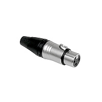 INVOTONE XLR3F500/BK  разъем XLR "мама", 3Р, кабельный, корпус металл/пластик