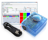 SUNLITE SLESA-U8  Мини USB/DMX-интерфейс для архитектурного освещения,1 DMX-out, 64Кб память (USB кабель+CDrom)