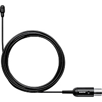 SHURE TL47B/O-MTQG-A Петличный всенаправленный микрофон TwinPlex, естественная передача звука, низкая чувствительность, кабель 1.6 мм