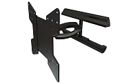 Wize Pro P55 Универсальное наклонно-поворотное настенное крепление для 32"-55"+ дисплеев, Max VESA 400x400 мм, наклон +15/-5°, поворот 180°, вращение +6/-6°, расстояние от стены 9-37 см, до 68 кг, черн.