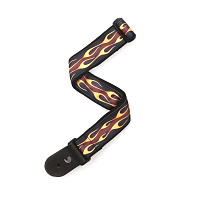 PLANET WAVES 50F09 Гитарный ремень, рисунок Языки пламени красно-желтого цвета