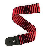 PLANET WAVES P20S1507 Гитарный ремень, без наплечника, 50мм, рисунок Optical Stripes Art, цвет красный