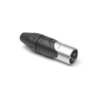 Amphenol AX3M  Разъем XLR кабельный, "папа", 3 контакта, точеные контакты, цвет никель