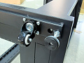 PROAUDIO AP-27U  Рэковый шкаф 19", 27U, полезная глубина 535 мм, стеклянная передняя дверь, металлическая задняя дверь, 2 вентилятора 220 В, ролики и жесткие ножки, съемные боковые крышки, набор крепежа (20 компл.)