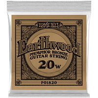 ERNIE BALL 1820  одиночная струна для акустической гитары Earthwood Phosphor Bronze, калибр .020