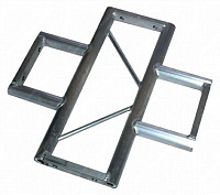 Truss-Master P30-H-90-4 Стыковочный узел для четырех модулей плоской конфигурации, вид горизонтальный, углы стыковки 90°, диаметр и толщина стенки трубок: основа - Ø50x2.0 мм, распорки - Ø16x2.0 мм