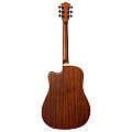 ROCKDALE Aurora D6 C BK Satin акустическая гитара, дредноут с вырезом, цвет черный, сатиновое покрытие