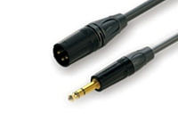 ROXTONE GMXJ260/6 Кабель микрофонный, D 6.5 мм, XLR папа - джек стерео 6.3 мм, длина 6 метров