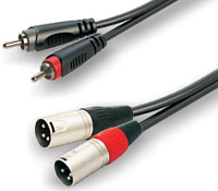 ROXTONE RACC190/2 Аудиокабель, 2 RCA - 2 XLR папа, длина 2 метра