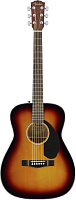 FENDER CC-60S CONCERT SUNBURST WN акустическая гитара, топ массив ели, накладка орех, цвет санберст
