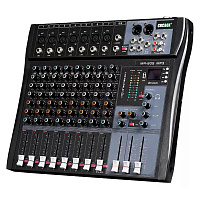 CRCBOX MR-80S  Аналоговый микшер, 7 моновходов, 1 стереовход, 3-полосный эквалайзер, 1 FX 