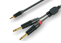 ROXTONE GPTC100/1 Аудиокабель, диаметр 5.5 мм (2x0.22 кв.мм), 3.5 мм stereo Jack  2x6.3 мм mono Jack, длина 2 метра