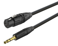 ROXTONE GMXJ220/5 Кабель микрофонный, MC010, D: 6.5 мм, XLR (3PF) female   6.3 мм JACK stereo, длина 5 метров