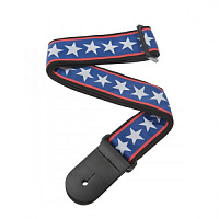 PLANET WAVES 50A10 гитарный ремень без наплечника, 50мм, серия World tour, рисунок Star & Stripes