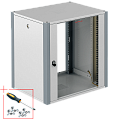 SYSMATRIX WP 6406.710 Шкаф настенный телекоммуникационный 19", 6U, 315х600х450 мм (ВхШхГ), дверь с обзорным стеклом, без задней стенки, IP20