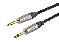 ROXTONE TGJJ300-28/3 Кабель инструментальный, цвет черный, диаметр 6.5 мм, 2x6.3 mono Jack, длина 3 метра
