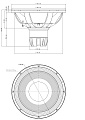 Eighteen Sound 21NTLW5000/8  21" динамик с расширенным НЧ диапазоном, 8 Ом, 1800 Вт AES, 97 дБ, 30...1800 Гц