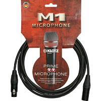 Klotz M1FM1N2000 M1 микрофонный кабель, XLR(F) XLR(M), длина 20 метров, черный, разъемы Neutrik