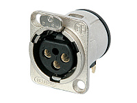 Neutrik NC3FD-H панельный разъем XLR female серии D. горизонт. установка на ПП