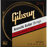 GIBSON Phosphor Bronze Acoustic Guitar Strings Light струны для акустической гитары
