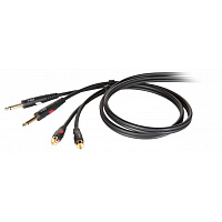 Proel Die HARD DHG535LU5 аудиокабель, 2 х моноджек 6.3 мм  2 х RCA, длина 5 метров