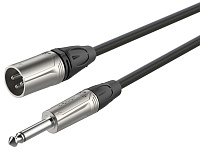 ROXTONE DMXJ250/5 Кабель микрофонный, D:6 мм, 2x0.22 кв.мм, XLR 3P male  6.3 мм mono Jack, длина 5 метров