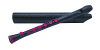 NUVO Recorder+ Black/Pink with hard case блокфлейта сопрано, строй С, барочная система