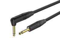 ROXTONE GGJJ110/3 Кабель инструментальный, 7 мм, 1x0.5 кв.мм, 6.3 мм mono Jack  6.3 мм mono Jack угловой, длина 3 метра