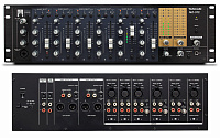 Tascam MZ-372  рэковый микшер, вход: 1-6 канал микр./стерео + Talkover  микрофон, выход: 2 зоны стерео + мониторный + Sub output