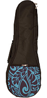 KALA UB-BL KALA SOPRANO PADDED UKULELE BAG, BLUE PATTERN Чехол для укулеле сопрано, голубой узор
