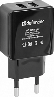 Defender UPС-12 Сетевой адаптер 2xUSB, 5V/2А, кабель, блистер