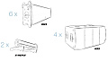 K-ARRAY KH3SYS6 звуковой комплект линейного массива: 6xKH3 + 4xKS5 + 2x fly bars K-HCFLY; peak SPL 138 дБ