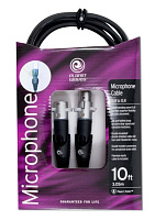 PLANET WAVES PW-MS-10 микрофонный кабель распаянный, XLR Male - XLR Female, 180 гр. сгиб., 3 метра